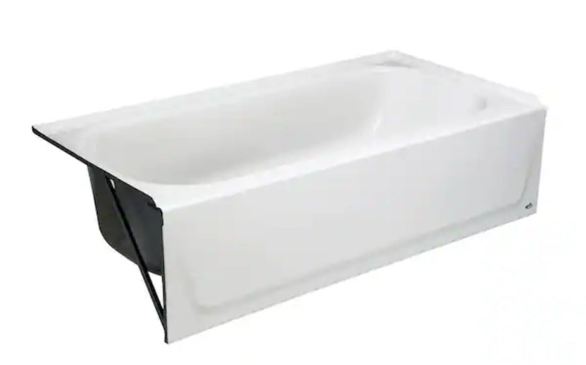 Maui 60 in. x 30 in. Soaking Bathtub with Left Drain in White