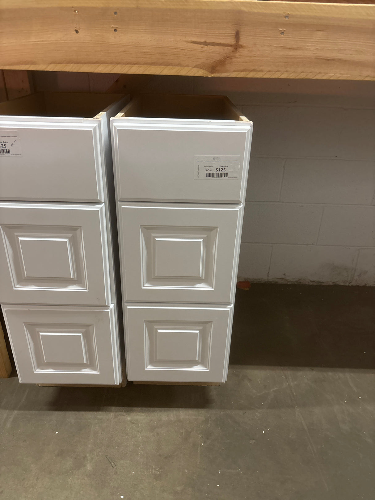 Hampton 12 in. W x 21 in. D x 34.5 in. H Assembled Bath 3-Drawer Base Cabinet in Satin White