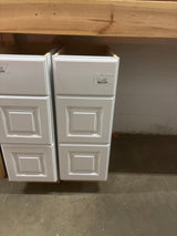 Hampton 12 in. W x 21 in. D x 34.5 in. H Assembled Bath 3-Drawer Base Cabinet in Satin White