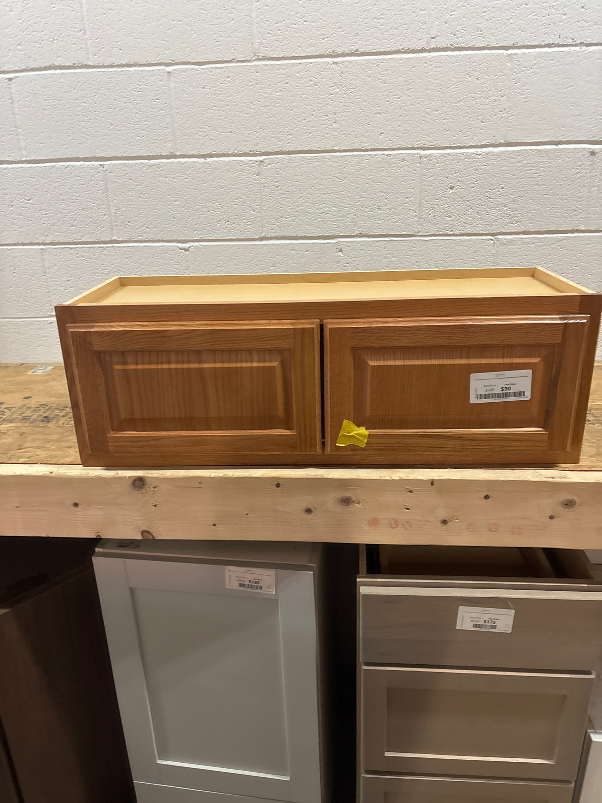 Hampton 36 in. W x 12 in. D x 12 in. H Assembled Wall Bridge Cabinet in Medium Oak