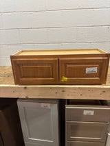 Hampton 36 in. W x 12 in. D x 12 in. H Assembled Wall Bridge Cabinet in Medium Oak