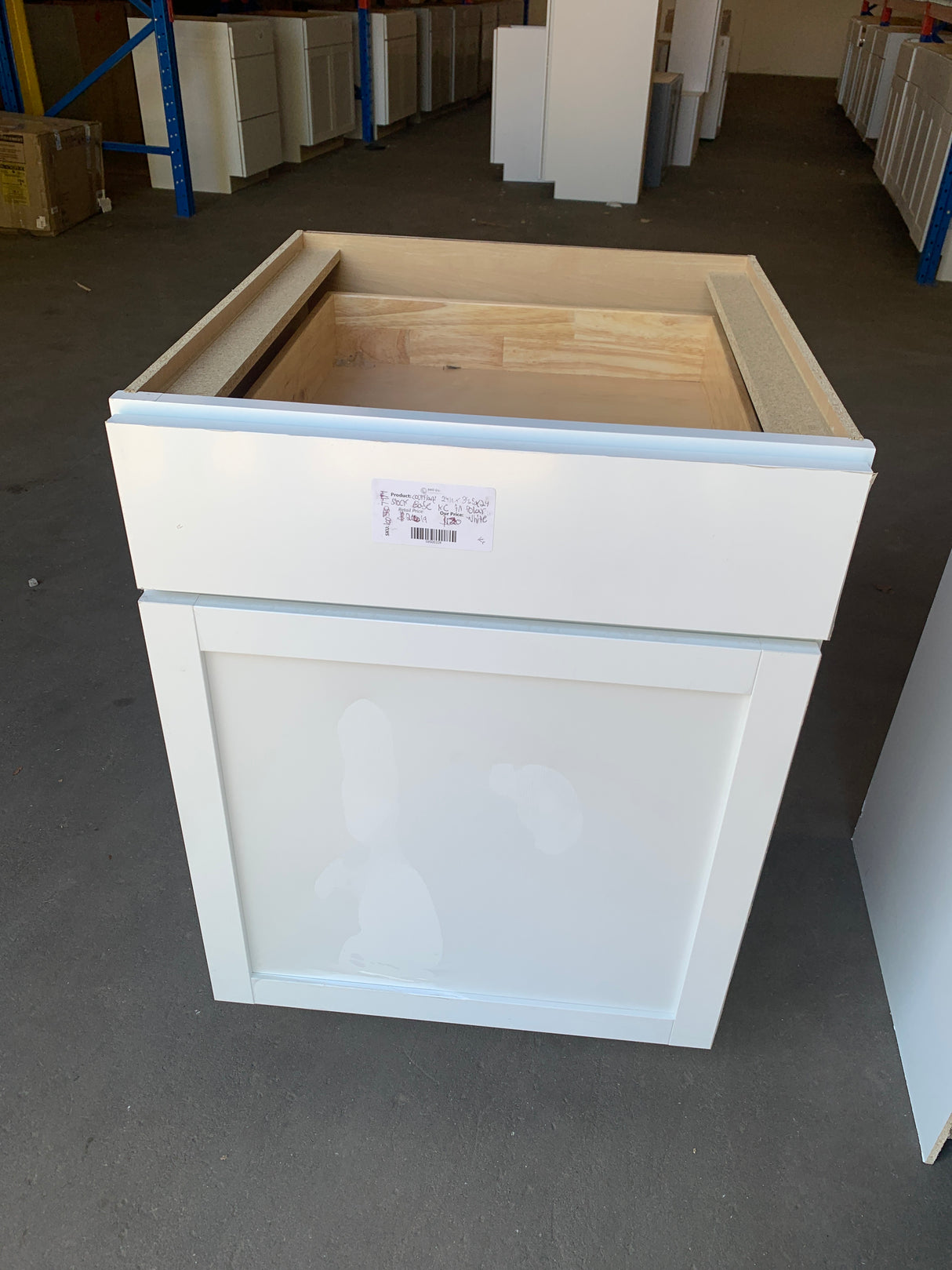 Courtland 24 in. W x 24 in. D x 34.5 in. H Assembled Shaker Base Kitchen Cabinet in Polar White
