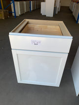 Courtland 24 in. W x 24 in. D x 34.5 in. H Assembled Shaker Base Kitchen Cabinet in Polar White