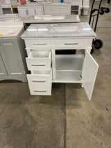 Sonoma 36 in. W x 22 in. D x 34 in. H Bath Vanity in White with White Carrara Marble Top