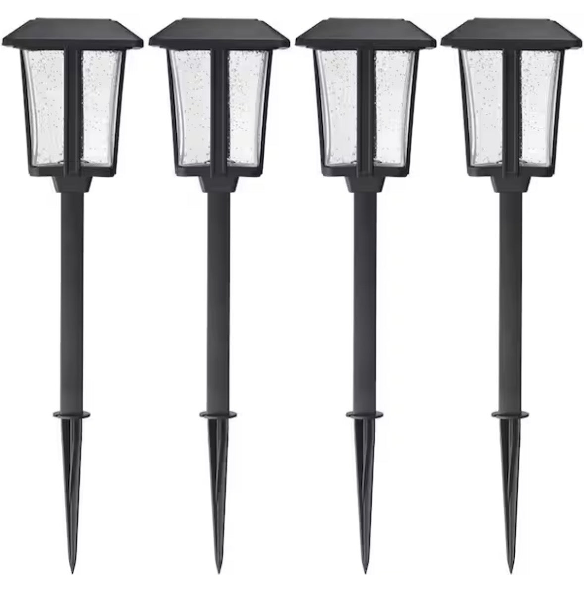 Callaway Black Integrated LED Weather Resistant Outdoor Solar Path Light (4-Pack)
