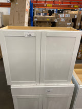 Westfield Feather White Shaker Stock Assembled Wall Kitchen Cabinet (36 in. W x 12 in. D x 30 in. H)