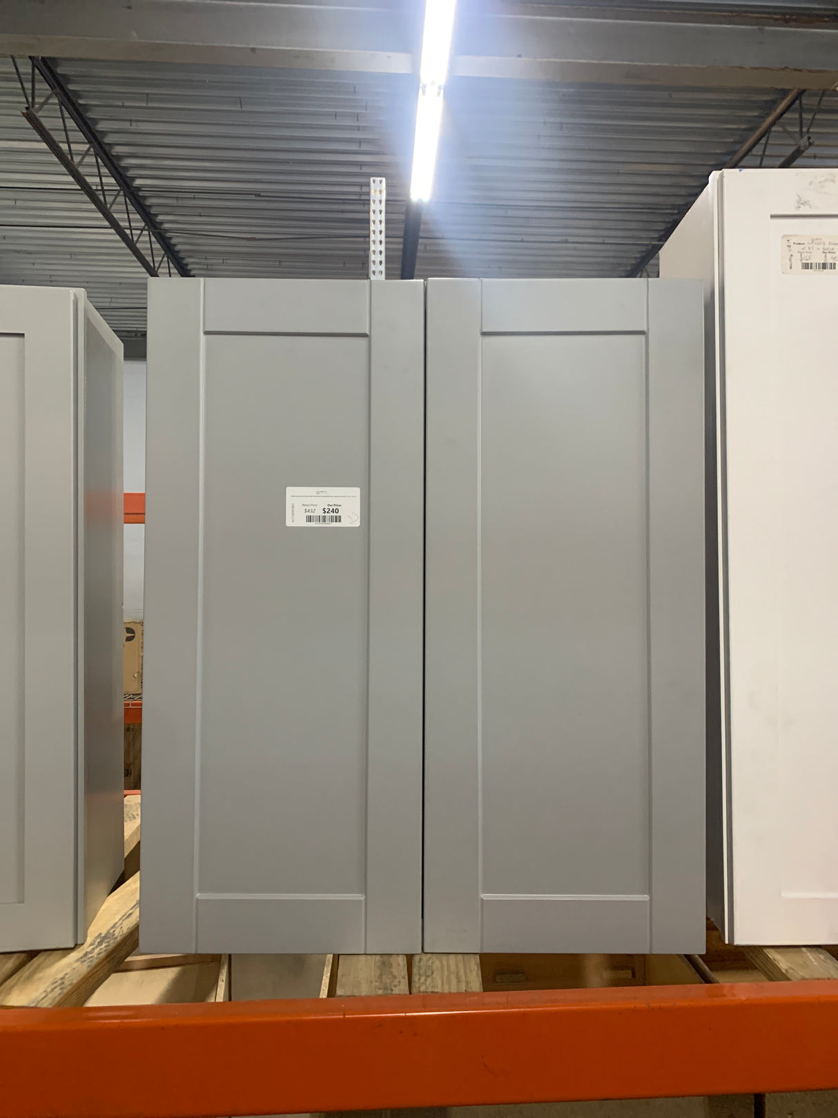 Richmond Vesuvius Gray Plywood Shaker Stock Ready to Assemble Wall Kitchen Cabinet Sft Cls 30 in W x 12 in D x 42 in H