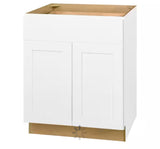 Avondale Shaker Alpine White Quick Assemble Plywood 27 in. Base Kitchen Cabinet (27 in. W x 24 in. D x 34.5 in. H)