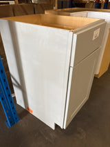 Shaker Dove Gray Stock Assembled Base Kitchen Cabinet with Ball-Bearing Drawer Glides (18 in. x 34.5 in. x 24 in.)