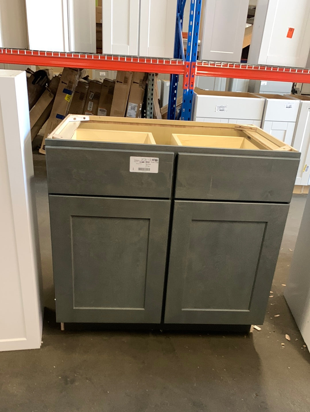 36x24x34.5 Kitchen Cabinet in Distressed Gray