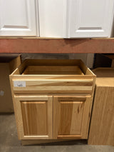 Hampton 30 in. W x 24 in. D x 34.5 in. H Assembled Base Kitchen Cabinet in Natural Hickory