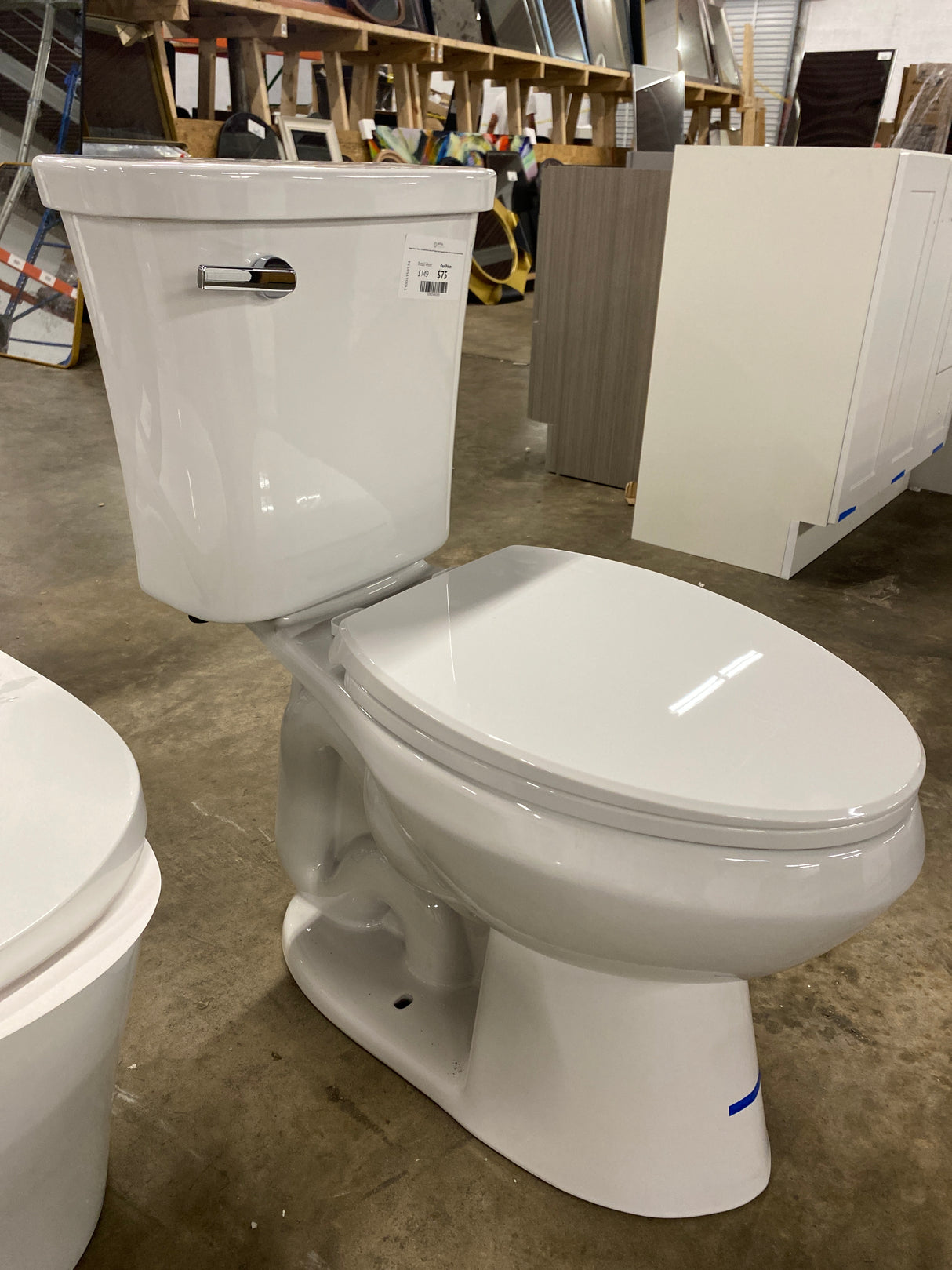 Power Flush 2-Piece 1.28 Gallons Per Flush GPF Single Flush Elongated Toilet in White with Slow-Close Seat Included