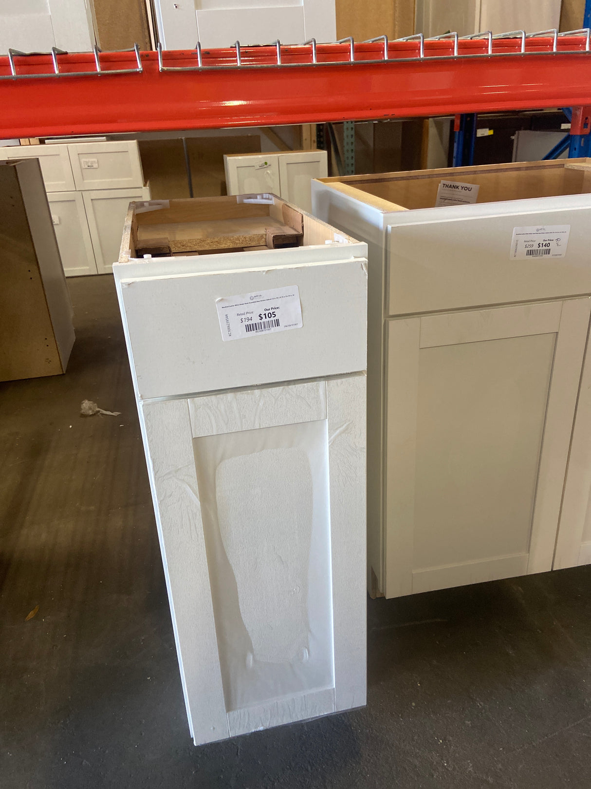 Westfield Feather White Shaker Stock Assembled Base Kitchen Cabinet (12 in. W x 23.75 in. D x 35 in. H)