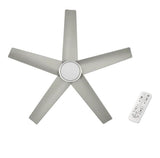 Ladshaw 60 in. Indoor/Outdoor Wet Rated Brushed Nickel Ceiling Fan with Adjustable White LED and Remote Included