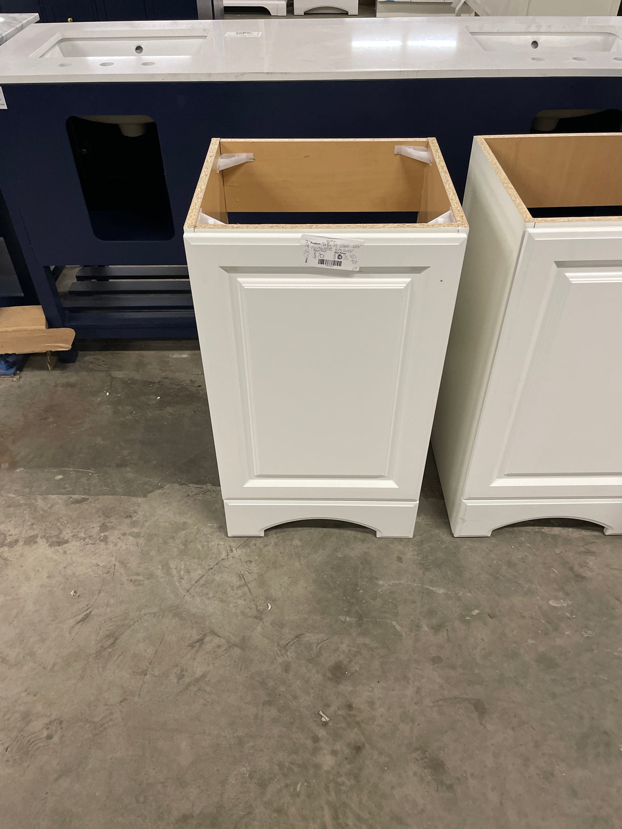 19 in. W x 18 in. D x 34 in. H Single Sink Freestanding Bath Vanity in White without Top