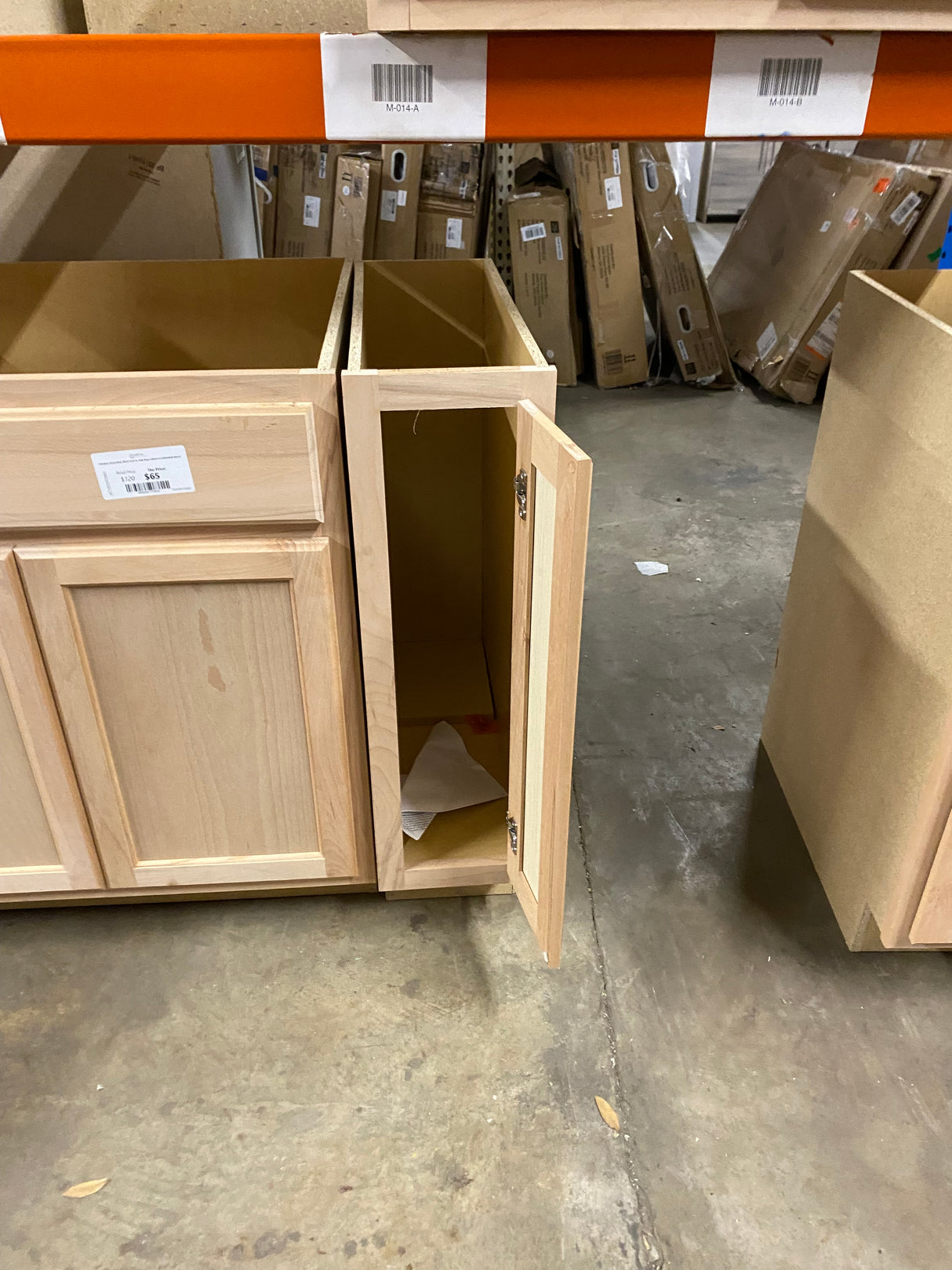 Hampton Assembled 9x34.5x24 in. Base Cabinet in Unfinished Beech