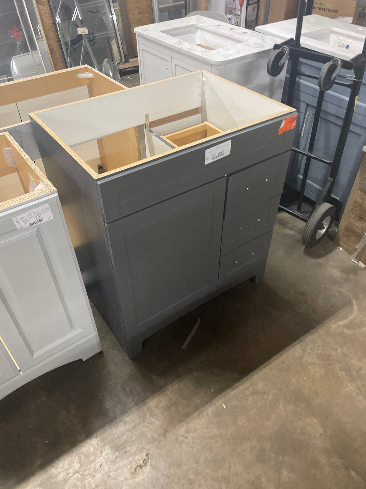 Thornbriar 30 in. W x 22 in. D x 34 in. H Bath Vanity Cabinet without Top in Cement