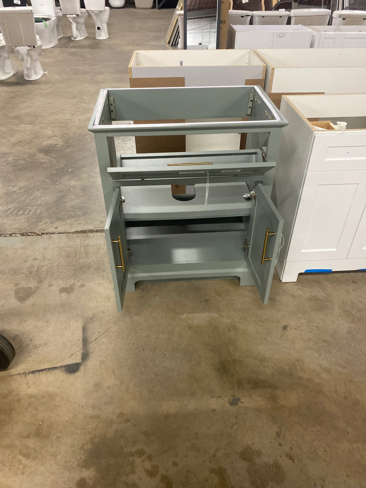 Doveton 30 in. Single Sink Sage Green Bath Vanity without top