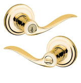 Tuscan Polished Brass Entry Door Handle Featuring Smart Key Security