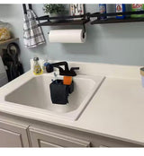 8 in. H x 10.1 in. W x 9.8 in. D Matte Black Utility Sink Faucet, Laundry Room Faucet with Pull Out Sprayer
