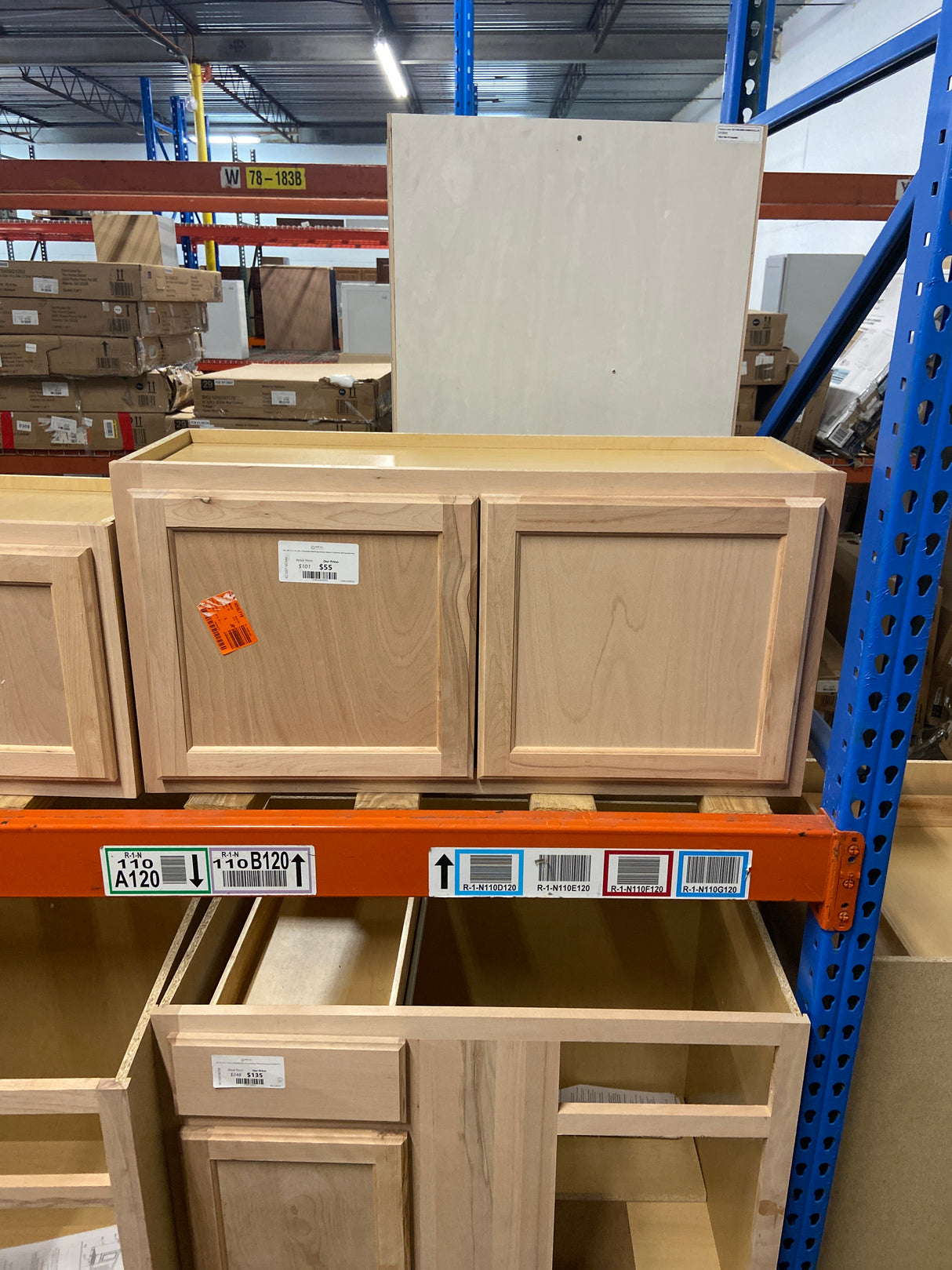 36 in. W x 12 in. D x 18 in. H Assembled Wall Bridge Kitchen Cabinet in Unfinished with Recessed Panel