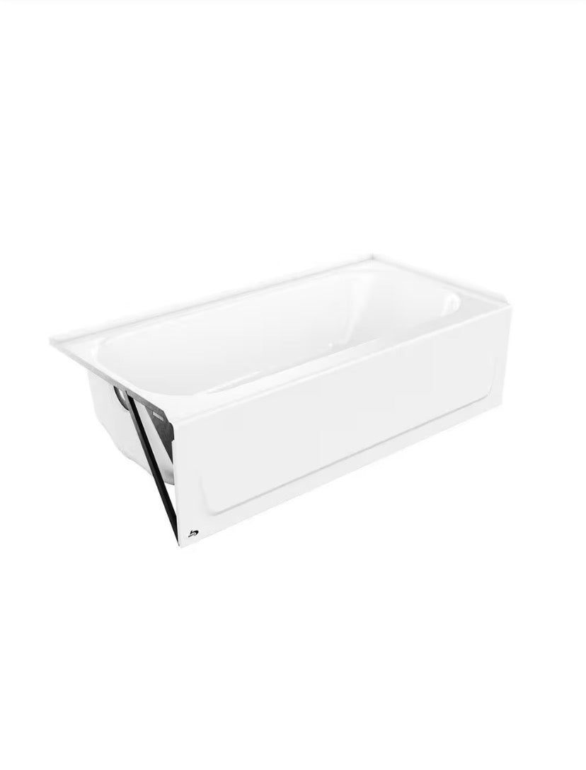 BootzCast 60 in. x 30 in. Soaking Alcove Bathtub with Right Drain in White