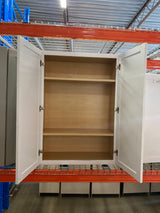 Courtland Polar White Finish Laminate Shaker Stock Assembled Wall Kitchen Cabinet 30 in. x 42 in. x 12 in.