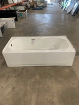 Maui 60 in. x 30 in. Soaking Bathtub with Left Drain in White