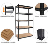 2000 lbs. Capacity Garage Storage Shelves Heavy Duty Shelf for Kitchen in Black