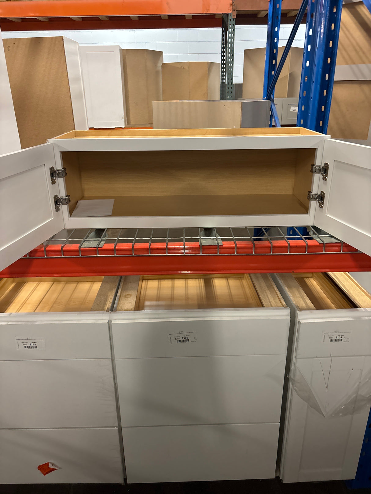 Westfield Feather White Shaker Stock Assembled Wall Kitchen Bridge Cabinet (36 in. W x 12 in. D x 12 in. H)