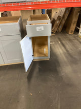 Shaker 15 in. W x 24 in. D x 34.5 in. H Assembled Base Kitchen Cabinet in Dove Gray with Ball-Bearing Drawer Glides