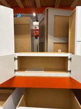 Hampton Satin White Raised Panel Stock Assembled Wall Bridge Kitchen Cabinet (30 in. x 12 in. x 12 in.)