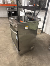 24 in. 4 Burner Elements Freestanding Electric Range in Stainless Steel with Air Fry, Rotisserie and True Convection