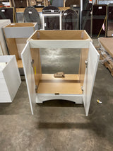 Everdean 25 in. W x 19 in. D x 34 in. H Single Sink Freestanding Bath Vanity in White with