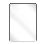 24 in. W x 36 in. H Rectangular Aluminum Alloy Framed Rounded Black Wall Mirror