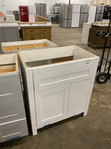 Clady 31 in. W x 19 in. D x 35 in. H Single Sink Freestanding Bath Vanity in White with No Top