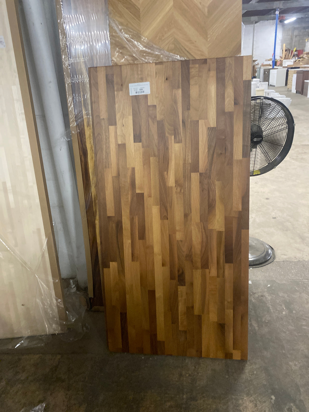 5 ft. L x 30 in. D Finished Engineered Walnut Butcher Block Desktop Countertop