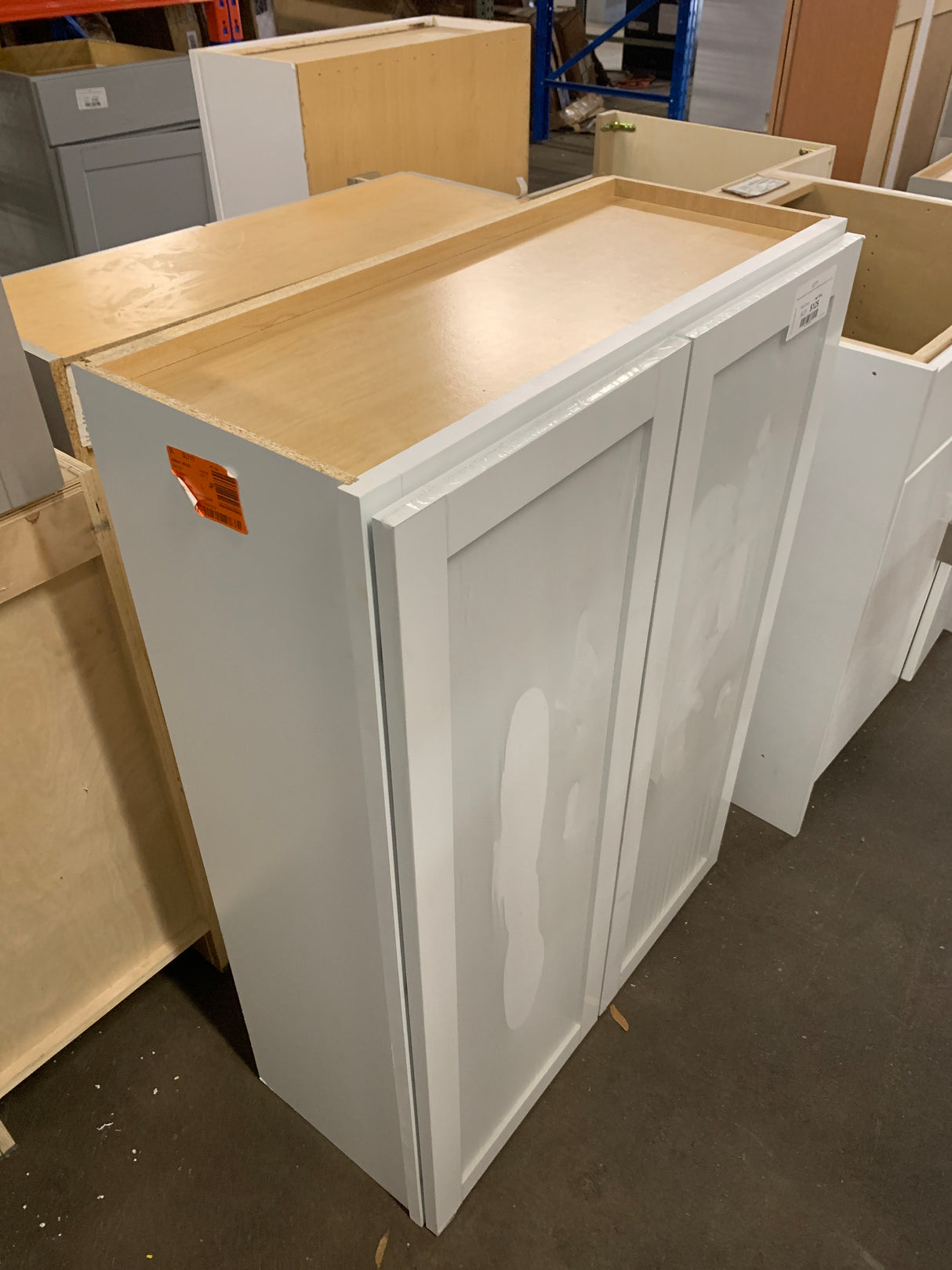 Courtland Polar White Finish Laminate Shaker Stock Assembled Wall Kitchen Cabinet 30 in. x 42 in. x 12 in.