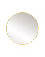 24 in. W x 24 in. H Gold Vanity Round Wall Mirror Aluminum Alloy Frame Bathroom Mirror