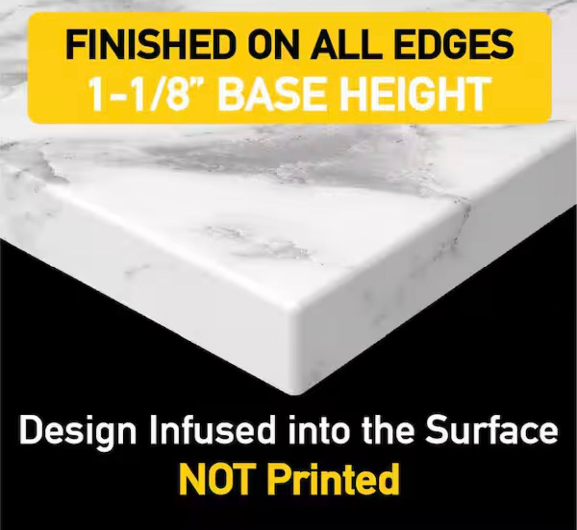 36 in. W x 60 in. L x 1.125 in. H Alcove Solid Composite Stone Shower Pan Base with L/R Drain in Graphite Sand