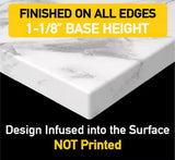 36 in. W x 60 in. L x 1.125 in. H Alcove Solid Composite Stone Shower Pan Base with L/R Drain in Graphite Sand