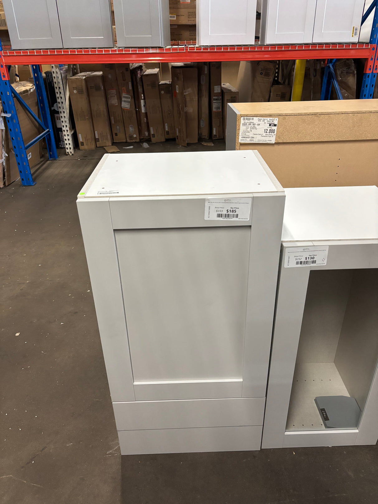 Milton 18 in. W x 14 in. D x 35 in. H Assembled Shaker Wall Kitchen Cabinet in Light Gray with 2 Drawers