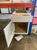 Courtland 21 in. W x 24 in. D x 34.5 in. H Assembled Shaker Base Kitchen Cabinet in Polar White