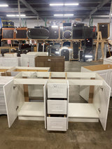 Bannister 61 in. Double Sink White Bath Vanity without Top