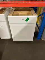 Westfield Feather White Shaker Stock Assembled Base Kitchen Cabinet (24 in. W x 23.75 in. D x 35 in. H)