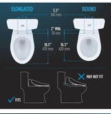 S550e Washlet Electric Heated Bidet Toilet Seat for Elongated Toilet with Contemporary Lid in Cotton White