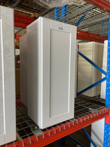 Satin White Shaker Stock Assembled Wall Kitchen Cabinet (15 in. x 36 in. x 12 in.)