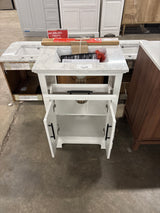 Doveton 24 in. W x 19 in. D x 34 in. H Single Sink Bath Vanity in White with White Engineered Marble Top