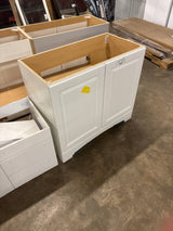 Glacier Bay 37 in. W x 19 in. D x 35 in. H Single Sink Freestanding Bath Vanity in White without top