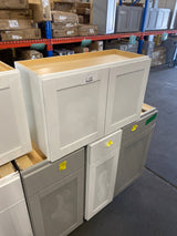 Westfield Feather White Shaker Stock Assembled Wall Kitchen Cabinet (30 in. W x 12 in. D x 18 in. H)